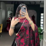 BNL1135 Monga Silk Mirror Work Navratri Lehenga Set