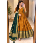 LFH VSTN DN 1001 Cotton Spun Silk Anarkali Set