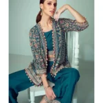 Mariyam Real Chinon Embroidered Mirror Work Set