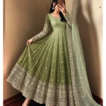 LFH SR DN 1725 Designer Georgette Gown Pant Dupatta Set