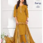 Sarsa Vol 3 Radhika Jam Satin Kurti Bottom Dupatta