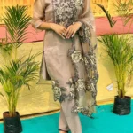 RO19536 Heavy Tissue Embroidered 3 Piece Suit Set
