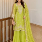 RO19602 Shalsa Crush Sharara Set with Dupatta