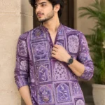 RO19197 Trending Mens Kurta Heavy Work Set