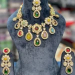 RO19549 Beautiful Premium Quality Sabyasachi Inspired Necklace With Beautiful Earrings And Tika?