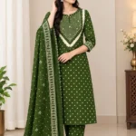 Stunning Purple 3-Piece Bandhani Cotton Suit Set