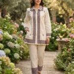 Off-White Dahlia Applique Cotton Co-Ord Set