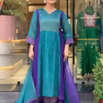 Orange Pure Mul Chanderi Festive Anarkali Set