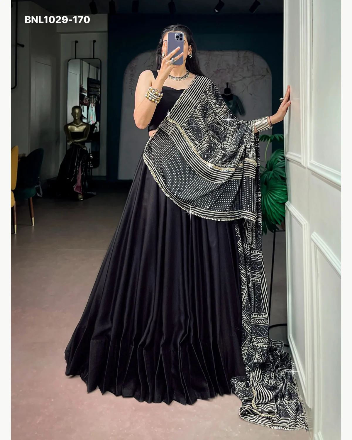 bnk2814-viscose-embroidered-three-piece-set-07 Viscose Embroidered Three Piece Set - Image 1