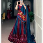 Moonga Silk Navratri Lehenga