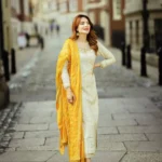 Faux Georgette Sequence Embroidered Suit Set with Mirror Work