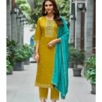 Fiza Vol 6 Roman Silk Kurti With Bottom Dupatta