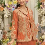 Belina Chinon Crop Top Blouse Jacket Skirt Set