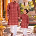Men’s Smart Silk Embroidered Kurta Pyjama Set