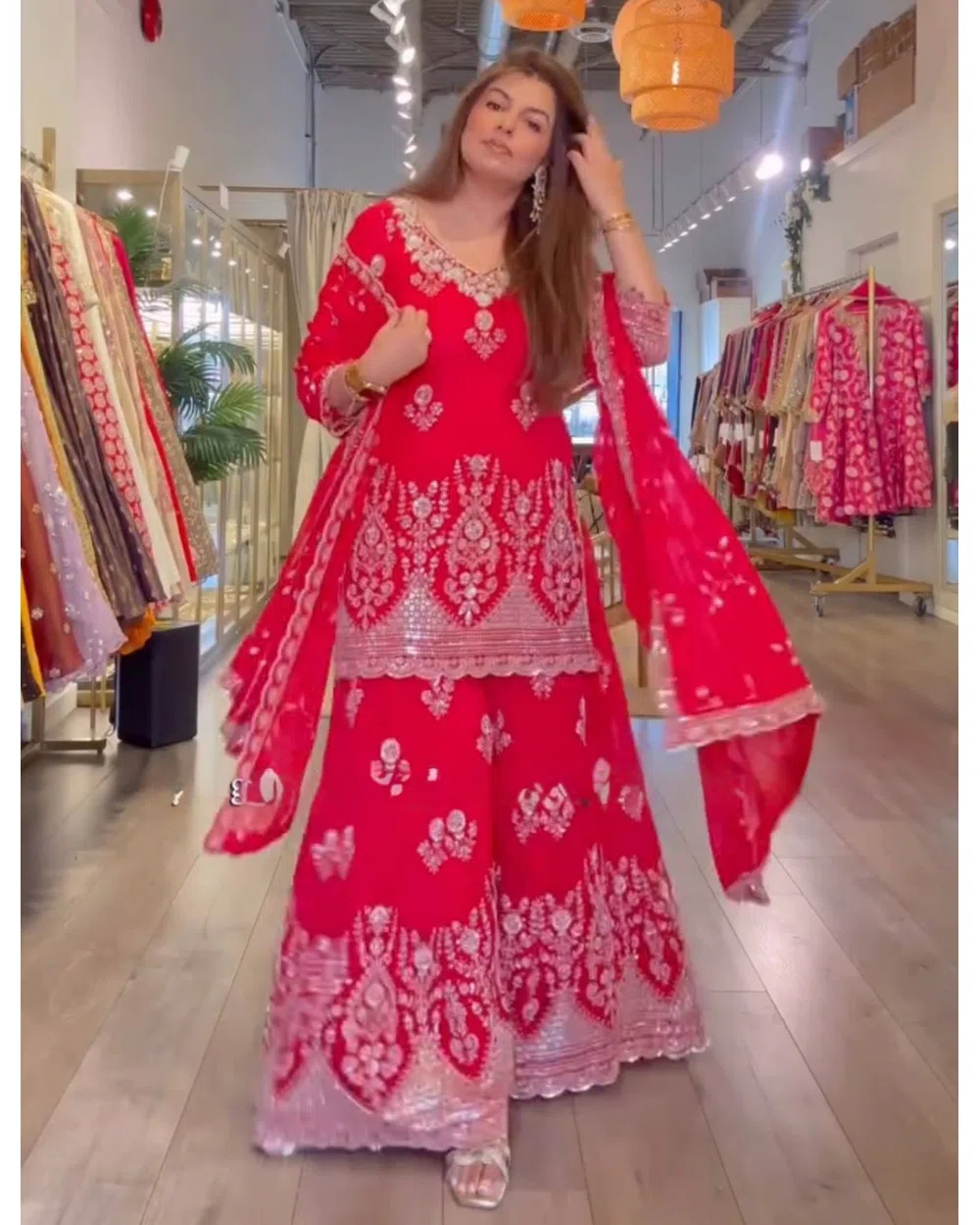 ro19527-designer-fox-georgette-party-wear-palazzo-dupatta-set-03 RO19527 Designer Fox Georgette Party Wear Palazzo Dupatta Set - Image 1