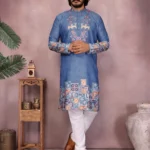 Men’s Malai Satin Shaded Kurta Pyjama Set